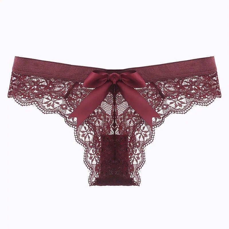 Set 5 Quần Lót QL014 Ren Lọt Khe Mix Nơ  Cao Cấp - QL014