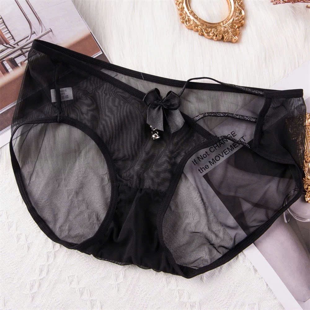 Set 5 Quần Lót cao cấp hoạ tiết da báo ren lưới mix nơ  -  Ql018