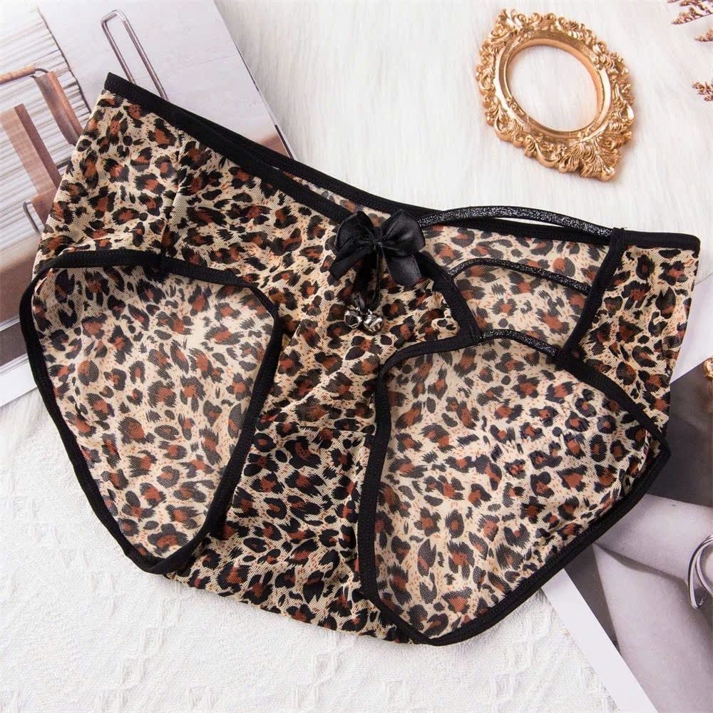 Set 5 Quần Lót cao cấp hoạ tiết da báo ren lưới mix nơ  -  Ql018