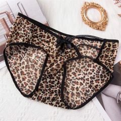 Set 5 Quần Lót cao cấp hoạ tiết da báo ren lưới mix nơ  -  Ql018
