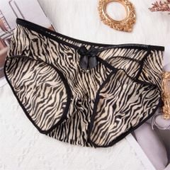 Set 5 Quần Lót cao cấp hoạ tiết da báo ren lưới mix nơ  -  Ql018