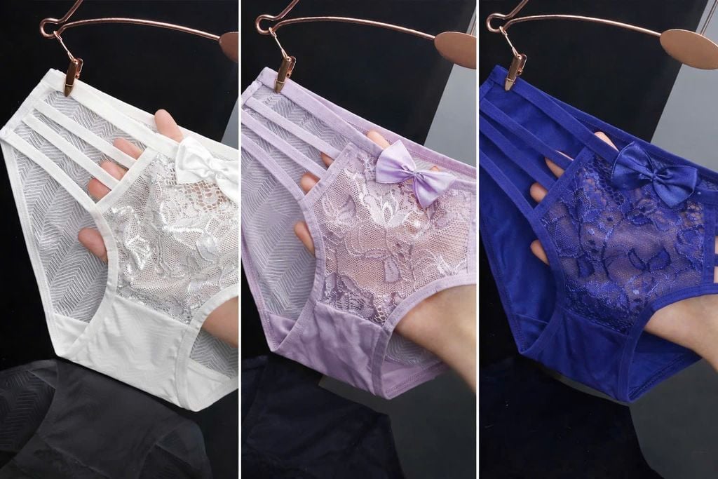 Combo 5 quần ren lụa mix lưới cao cấp Luna Bra mềm mát co dãn - Ql020