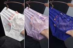 Combo 5 quần ren lụa mix lưới cao cấp Luna Bra mềm mát co dãn - Ql020