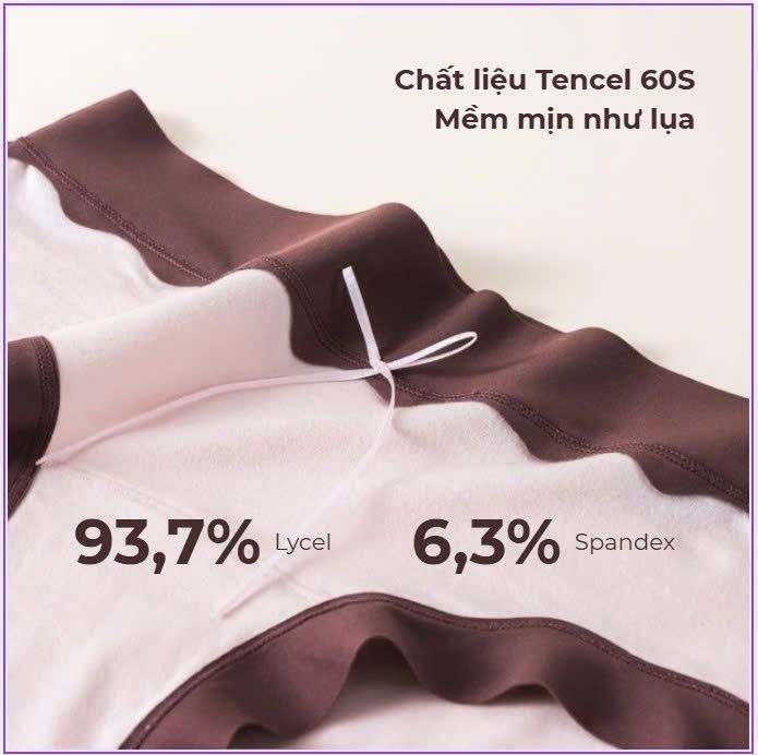 Set hộp 8 Quần lót Chocolate lụa Tencel mềm mượt ôm khít V3, kháng khuẩn chống ẩm - Ql030