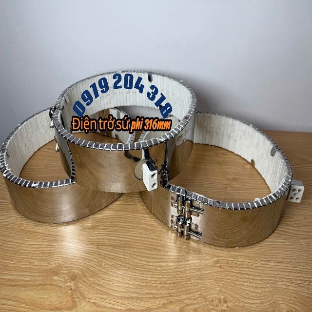 Phi 316mm, Điện trở vòng sứ cho máy ép nhựa công suất cao