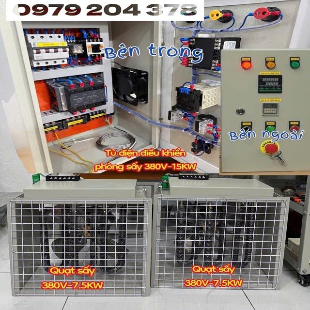 Tủ điện điều khiển phòng sấy 380V-15KW