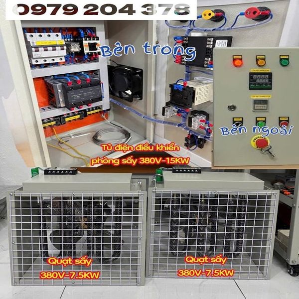  Tủ điện điều khiển phòng sấy 380V-15KW 