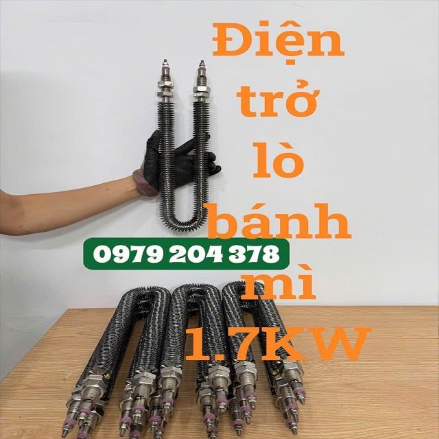 1.7KW Điện trở lò bánh mì U430mm phủ bì, cây to, cánh 32mm