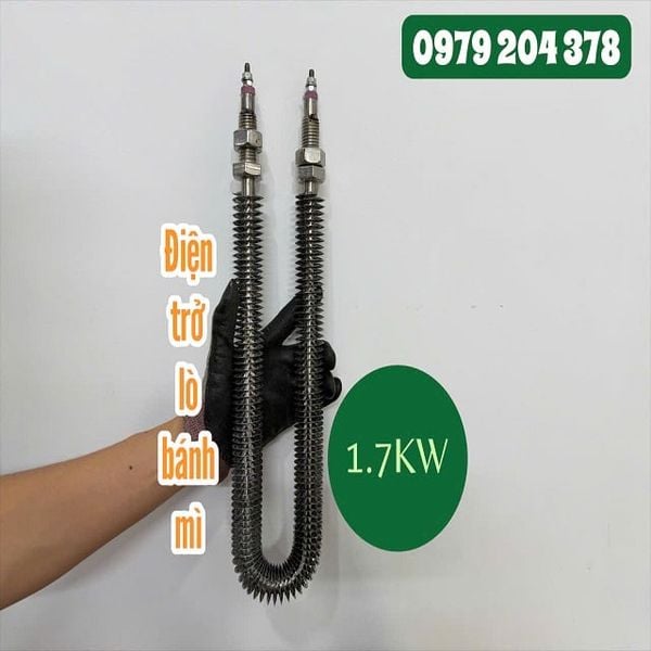  1.7KW Điện trở lò bánh mì U430mm phủ bì, cây to, cánh 32mm 