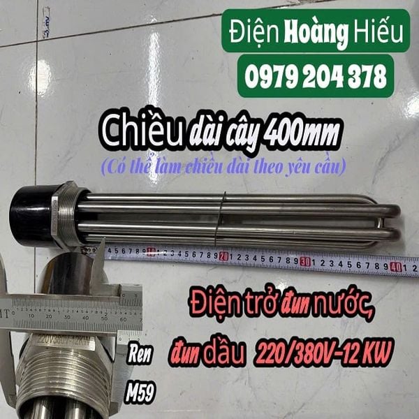  220/380V-12KW Điện trở, mai so đun nước, đun dầu, ren 59 