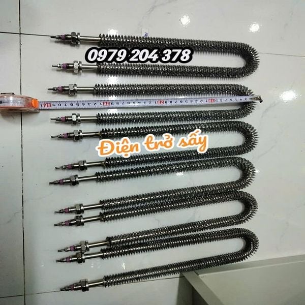  2.5KW-220V Điện trở sấy, thanh nhiệt, điện trở đốt nóng chữ U có cánh tản nhiệt 