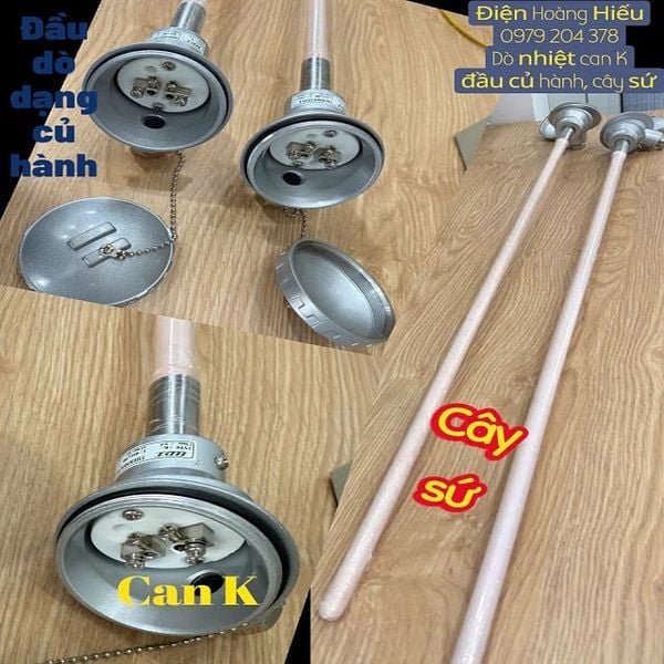  Cây bằng sứ dài 900mm, Đầu dò  can K dạng củ hành 