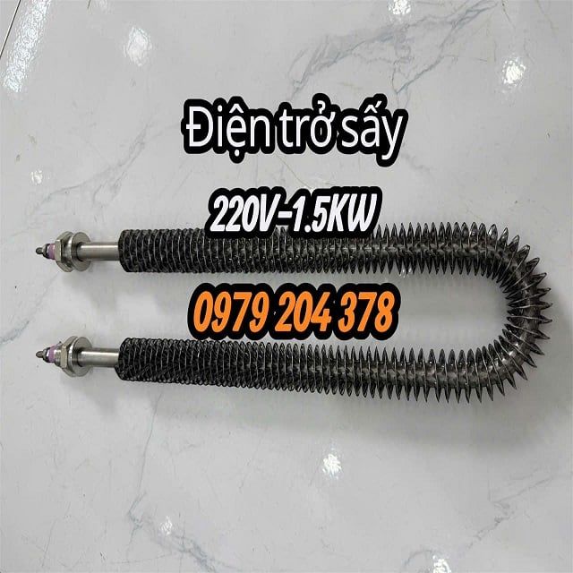 1.5KW Điện trở sấy chữ U có cánh tản nhiệt