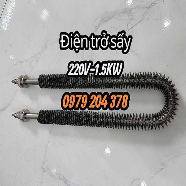  1.5KW Điện trở sấy chữ U có cánh tản nhiệt 