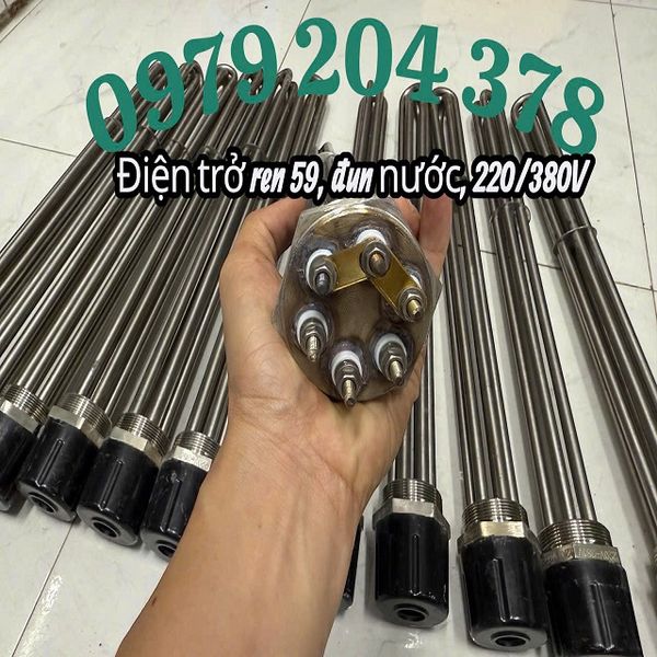  Điện trở, mai so đun nước, đun dầu, ren 59 220/380V - 9KW 
