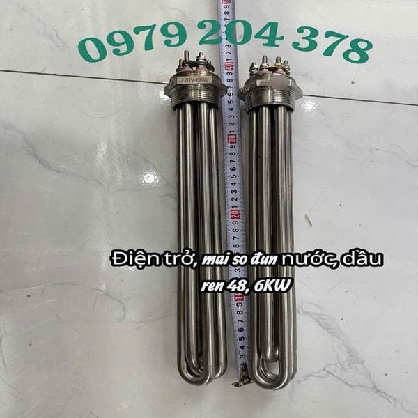  Điện trở, mai so đun nước, đầu ren 48, 220/380V-6KW 