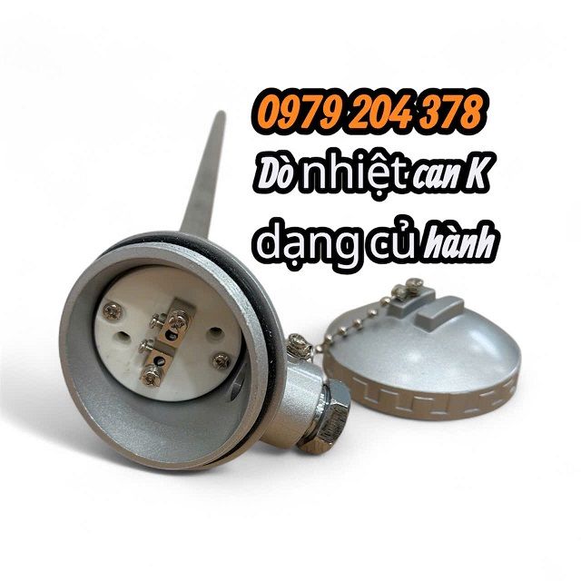 Dò can K, dạng củ hành , cây phi 17x600mm dò đến 1200 độ C