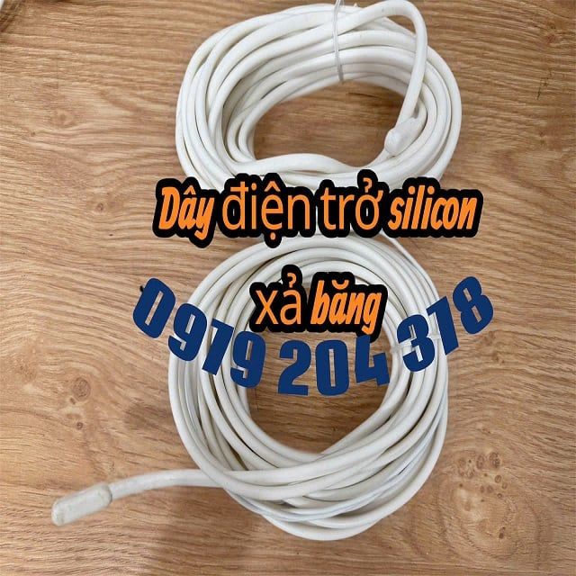 6 mét 220V- 240W Điện trở silicone tròn, trắng để xả băng