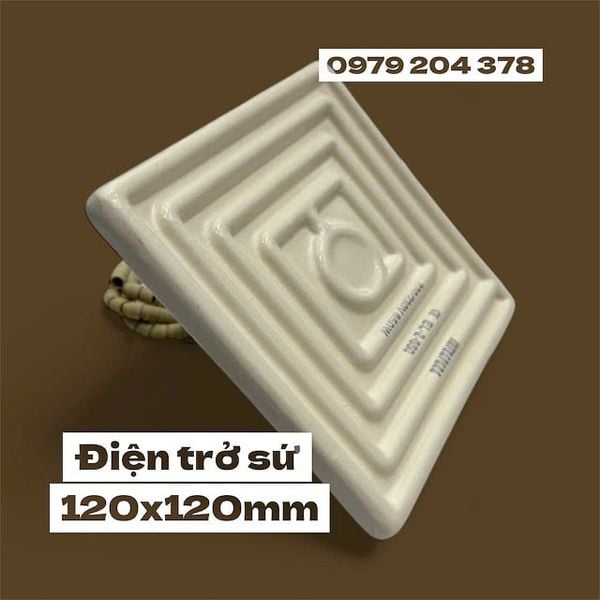  Điện trở sứ vuông 120 x 120mm, 230V-650W 