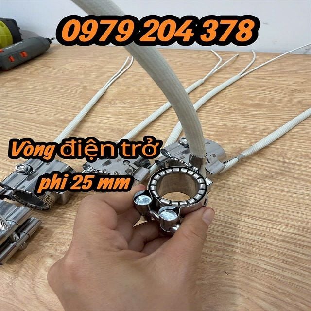 Điện trở vòng áo phi 25mm cho máy ép nhựa