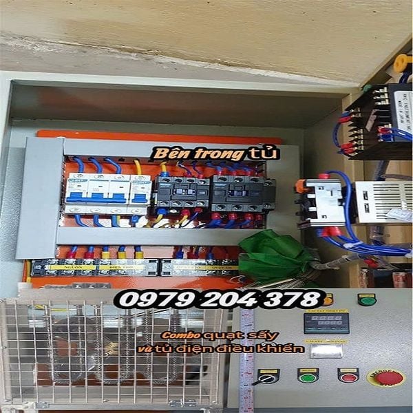  6KW-7.5KW Tủ điện,Quạt sấy phòng sấy lạp xưởng điện áp 220V/380V 