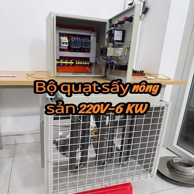 Bộ quạt sấy nông sản 220V-6KW
