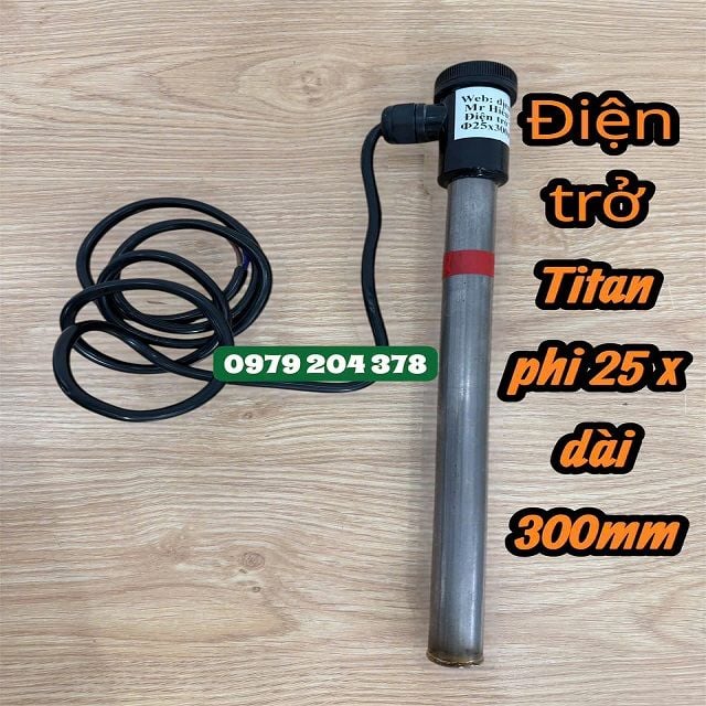 Phi 25mm dài 300mm Điện trở Titan cho môi trường hóa chất