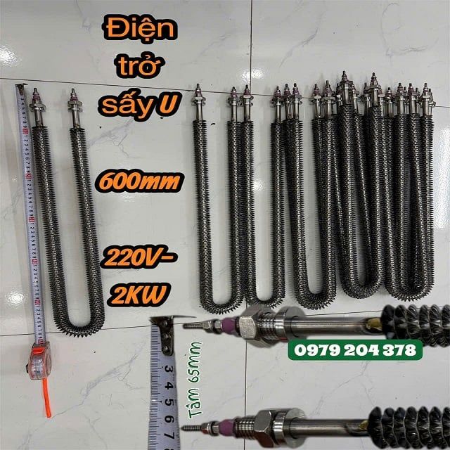 Điện trở, Mai so sấy chữ U600mm, 220V-2KW