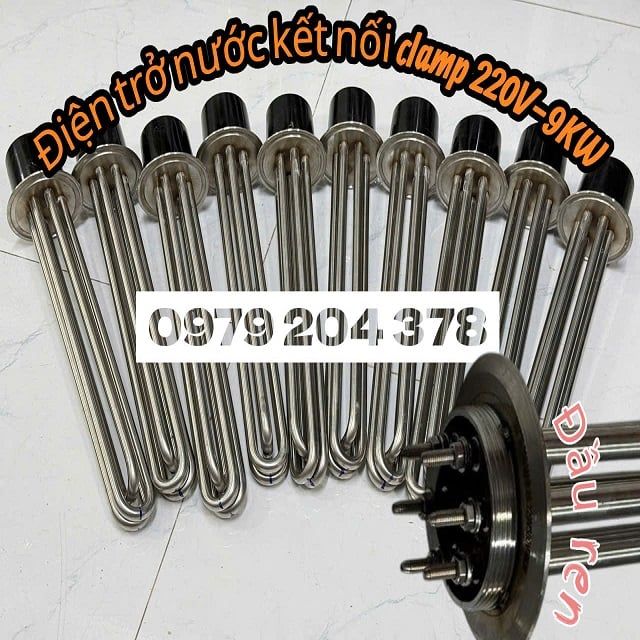kết nối clamp 220/380V - 9KW Điện trở, mai so đun nước, đun dầu