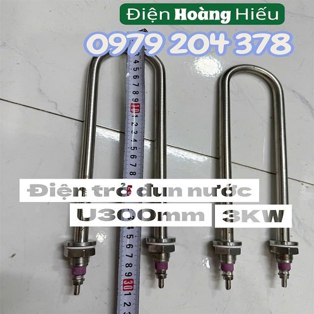 Đun nước 220V-3KW điện trở, mai so chữ U thẳng 300mm