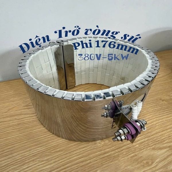  Phi 176mm, Điện trở vòng sứ cho máy ép nhựa công suất cao 
