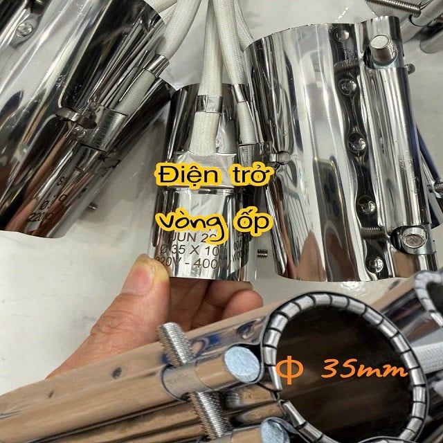 Phi 35mm Điện trở vòng ốp Inox cho máy ép nhựa