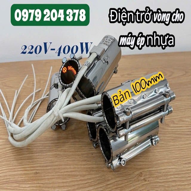 Phi 35mm Điện trở vòng ốp Inox cho máy ép nhựa
