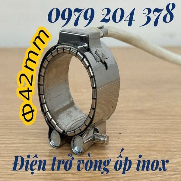  Phi 42mm Điện trở vòng ốp Inox cho máy ép nhựa 