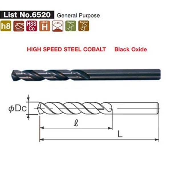 10mm Mũi khoan inox Nachi L6520-100