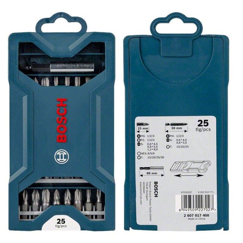 Bộ Mũi Vặn Vít 25 Món Bosch 2607017400