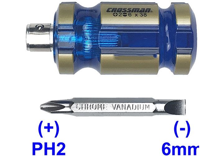 Tua Vít 2 Đầu Dẹp Và Bake Crossman 45-100 6.35mm x 36mm Chính Hãng
