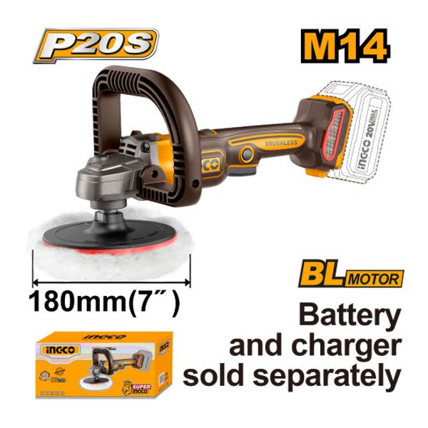 Máy đánh bóng 180mm dùng pin 20V Ingco APLI2018 (Chưa Pin Sạc)