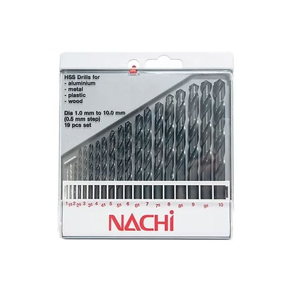 Bộ mũi khoan 19 chi tiết Nachi 19PCS (1-10mm)