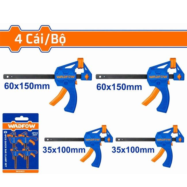 Bộ cảo kẹp nhanh chữ F 4 cái Wadfow WCZ4E21