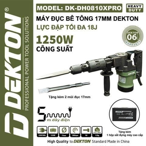 Máy Khoan Đục Bê Tông Dekton DK-DH0810XPRO 17mm 1150W Olive
