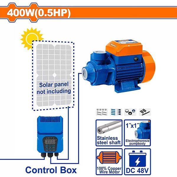 Máy bơm nước năng lượng mặt trời Wadfow WWPVDC01 (Không kèm tấm năng lượng mặt trời)