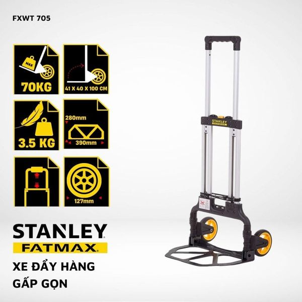 Xe đẩy hàng 2 bánh Stanley Fatmax – USA FXWT-705 – Tải trọng 70kg.