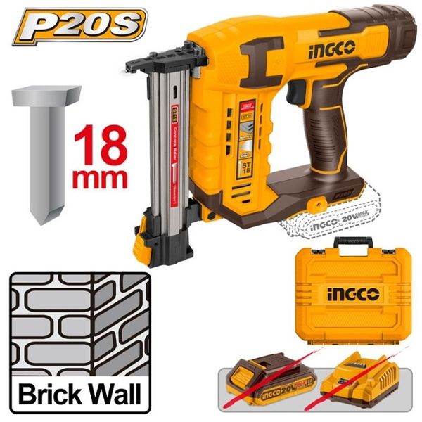 Máy bắn đinh thẳng (vách tường) 18mm dùng pin 20V Ingco CSTLI3805 (Chưa Pin & Sạc)