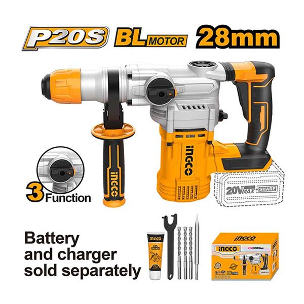 Máy khoan đục bê tông dùng pin 20V Ingco CRHLI20288 (Chưa Pin & Sạc)