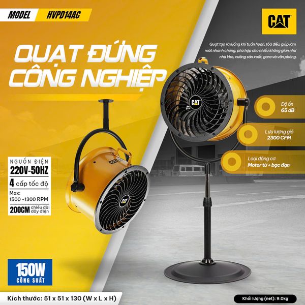 Quạt công nghiệp Caterpillar 14″  HVPD-14AC