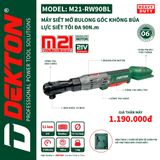 Bulông Góc Dekton M21-RW90BL 21V Motor Brushless 90Nm Xanh