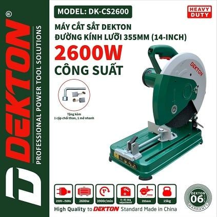 Máy Cắt Sắt Dekton DK-CS2600 2600W 355mm Chính Hãng