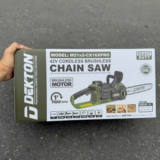 Cưa Xích Pin 16 Inch Dekton M21x2-CX16XPRO Motor Brushless