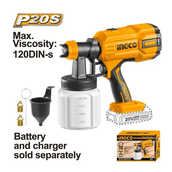 Máy phun sơn dùng pin 20V Ingco CSGLI2003 (Chưa Pin & Sạc)